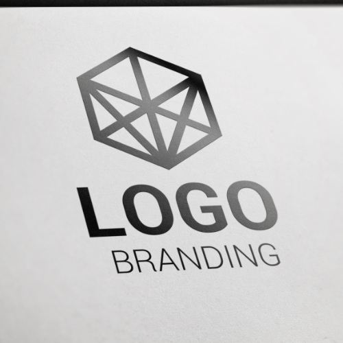 A sleek, minimalist logo design featuring a dynamic hexagon composed of intersecting lines. The word 